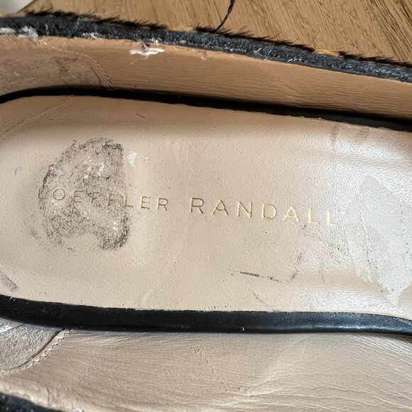 Loeffler Randall Alba demi platform black brown Polka Dot Calf Hair Pumps 8B - Picture 15 of 15